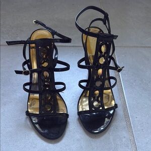 Coach Black Patent Leather Stiletto Heels